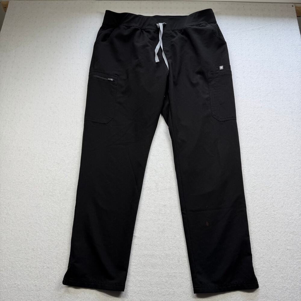 FIGS Yola Skinny Scrub Pants Women’s XL Black Technical Collection